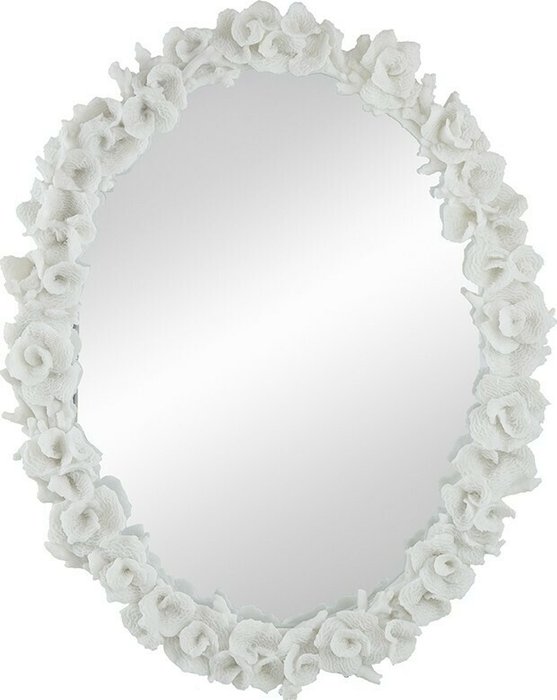 Зеркало настенное Коралловый кураж белого цвета