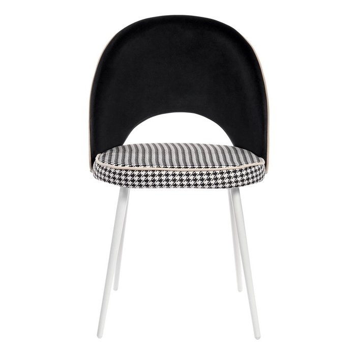 Стул Leo чёрного цвета с белыми ножками - купить Обеденные стулья по цене 11250.0