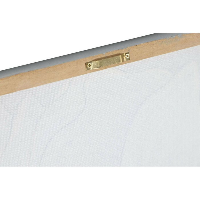Картина Белый Позолоченный Полотно Деревянный MDF Цветок романтик 60 x 3 x 60 cm (2 штук) - купить Картины по цене 6537.0
