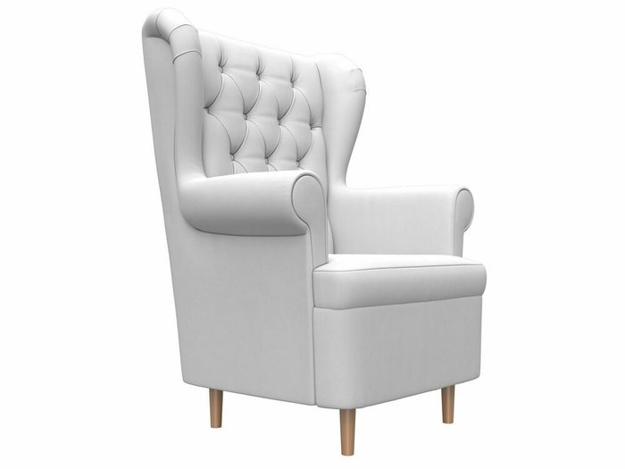 Кресло Торин Люкс белого цвета (экокожа) - лучшие Интерьерные кресла в INMYROOM