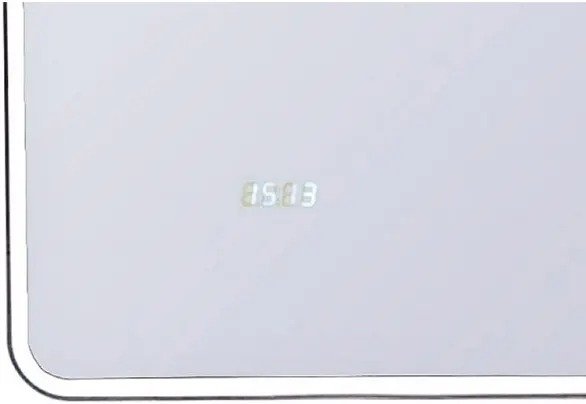 Настенное зеркало Атлантика белого цвета с часами - купить Настенные зеркала по цене 12677.0