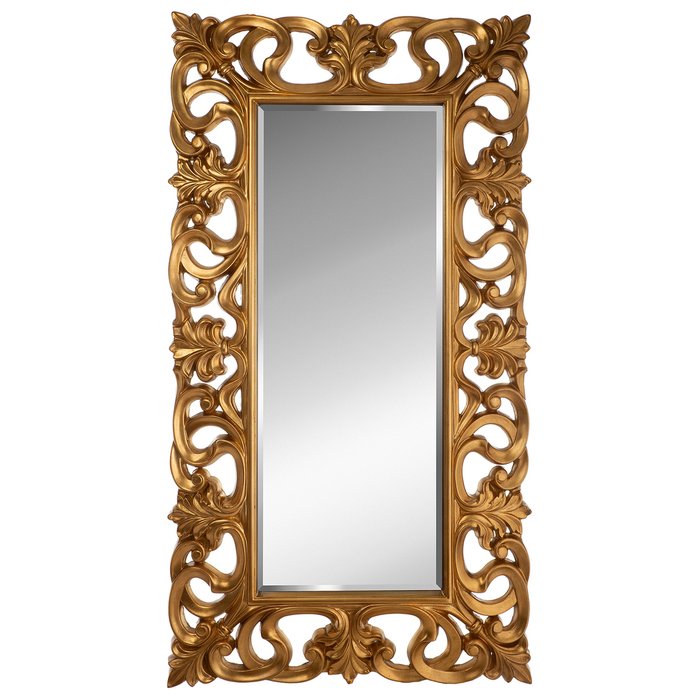 Зеркало настенное Фьюмичино золотого цвета