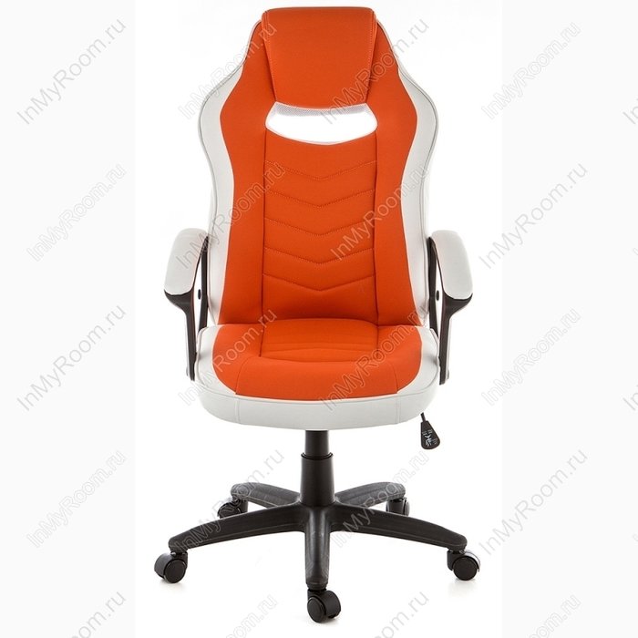 Компьютерное кресло Gamer бело-оранжевого цвета - купить Офисные кресла по цене 7690.0