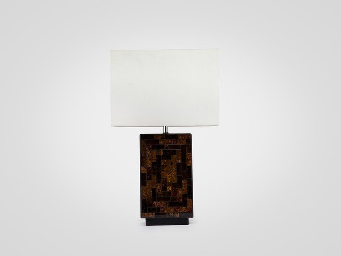 Лампа настольная на ножке декорированной мозаикой