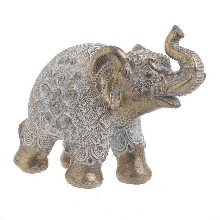 Статуэтка слона золотого цвета