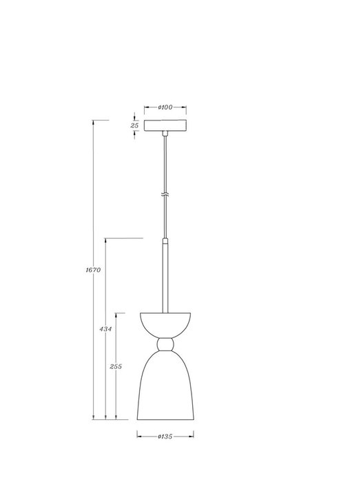 Подвесной светильник Cloches с плафоном серо-белого цвета - купить Подвесные светильники по цене 6490.0