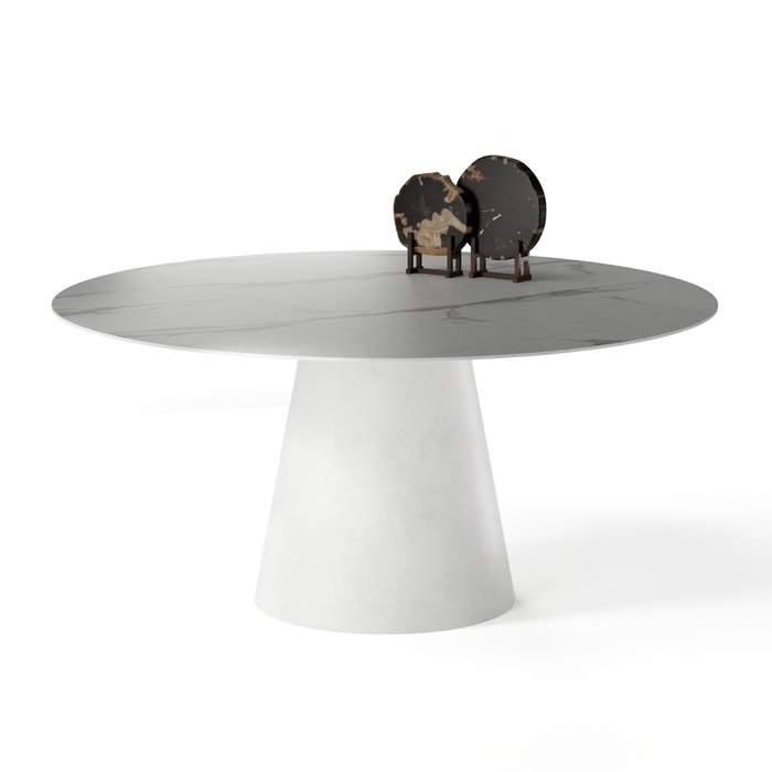 Обеденный стол Алькор M белого цвета - купить Обеденные столы по цене 73613.0