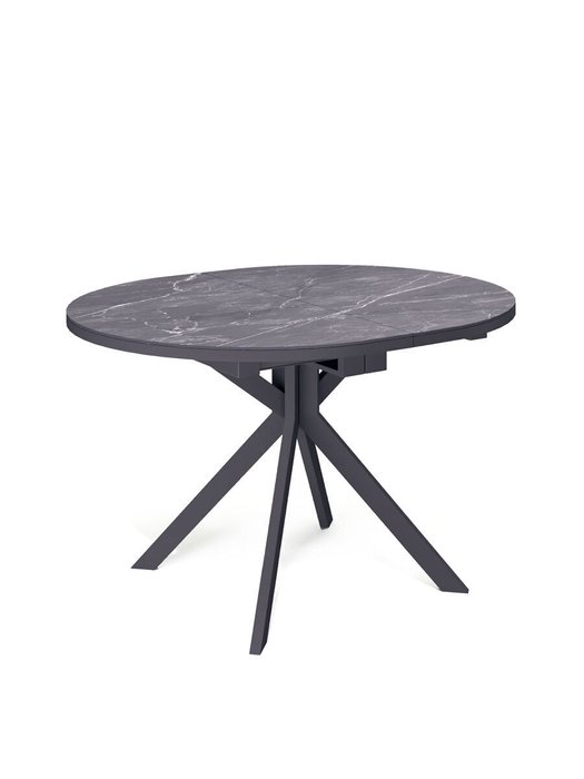 Раздвижной обеденный стол DO1100 с керамической столешницей цвета мрамор черный