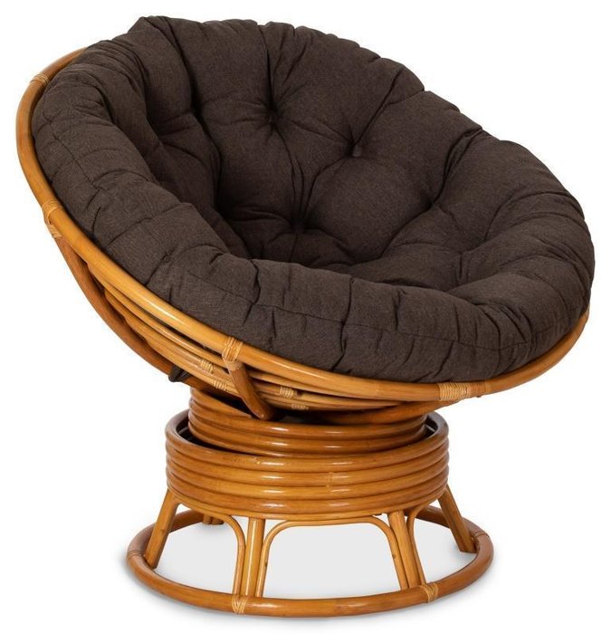Кресло механическое Papasan коньячного цвета Кресло механическое Papasan коньячного цвета