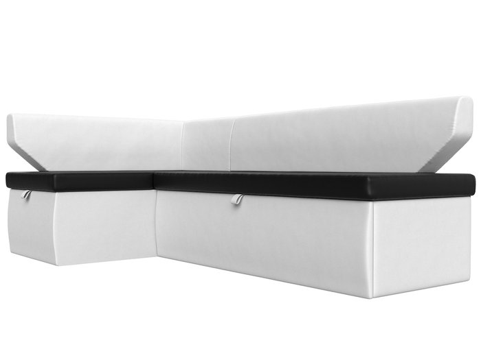 Угловой диван-кровать Омура белого цвета (экокожа)  левый угол - лучшие Угловые диваны в INMYROOM