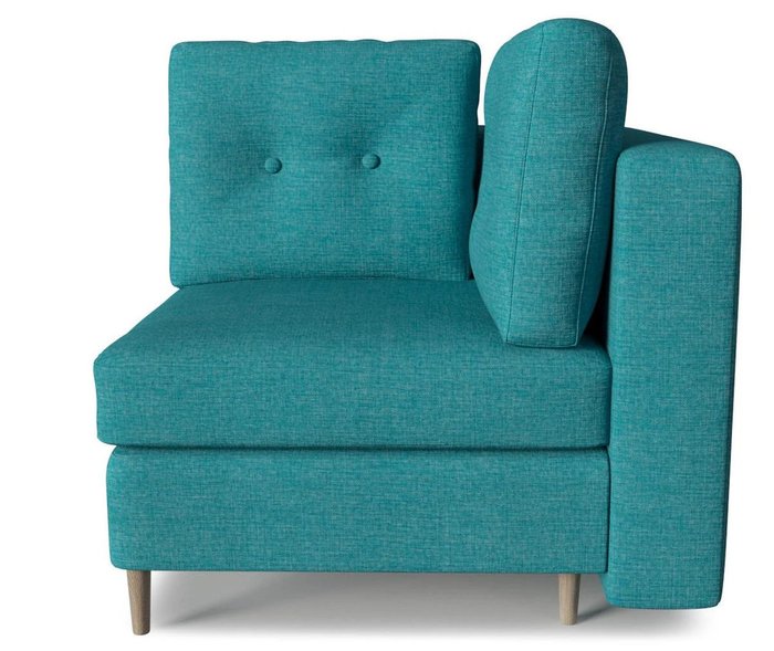 Модуль угловой сектор Белфаст голубого цвета - лучшие Интерьерные кресла в INMYROOM