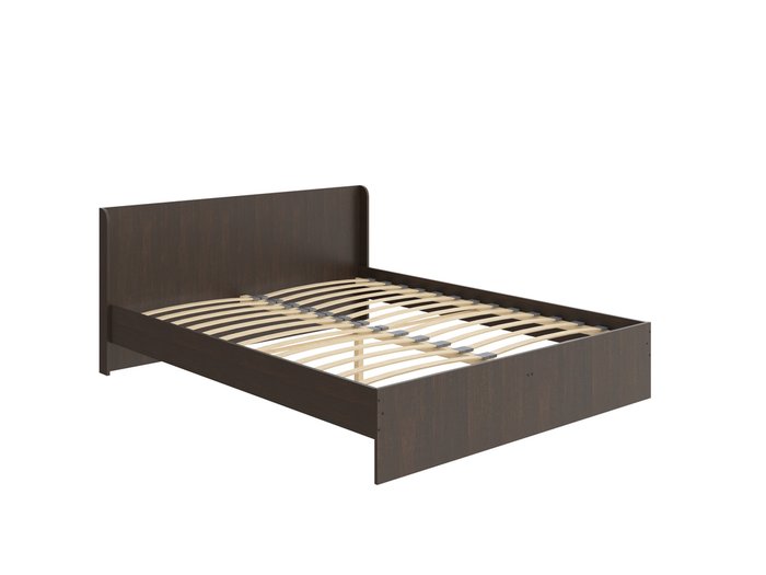 Кровать Practica 160х200 цвета дуб венге - купить Кровати для спальни по цене 12500.0