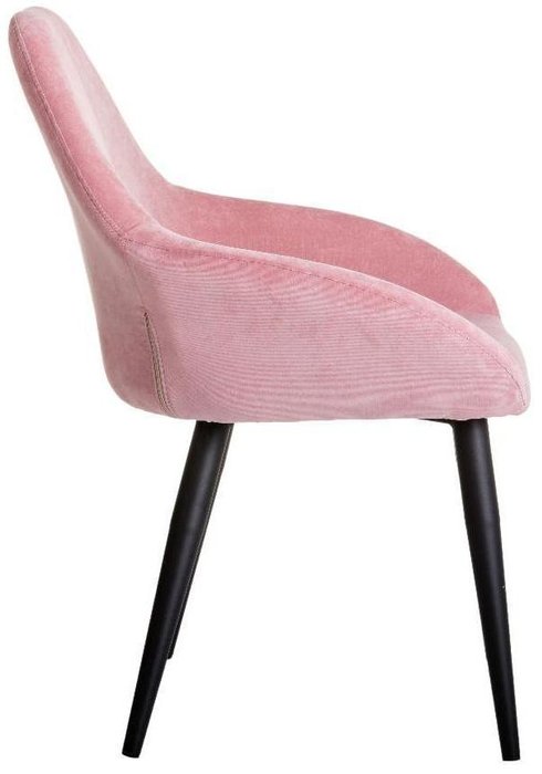 Стул Kent розового цвета с черными ножками - лучшие Обеденные стулья в INMYROOM