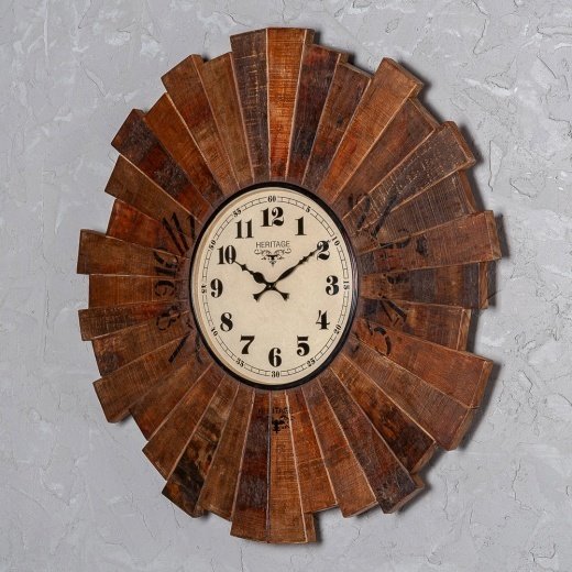 Часы настенные из антикварного дерева - купить Часы по цене 14800.0
