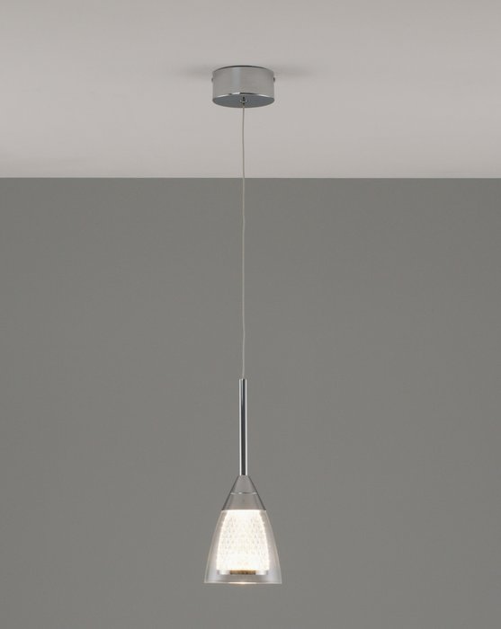 Подвесной светодиодный светильник Leina серебряного цвета - купить Подвесные светильники по цене 7790.0