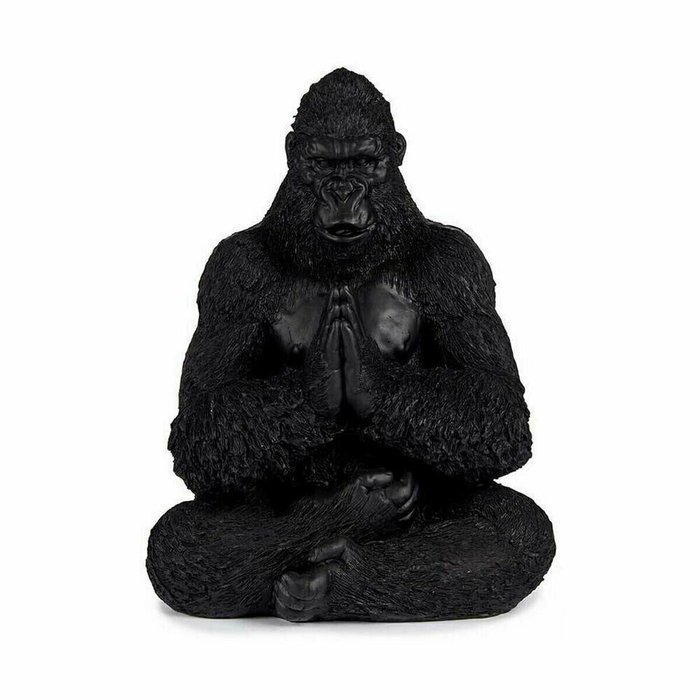 Декоративная фигура Горилла Yoga Чёрный 16 x 28 x 22 cm (4 штук) - купить Фигуры и статуэтки по цене 11039.0
