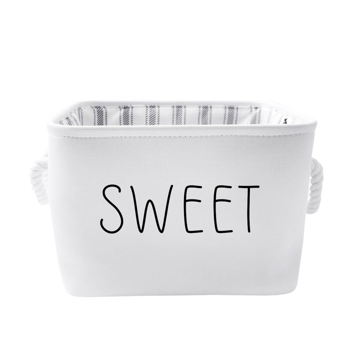 Корзина для хранения Sweet 19 белого цвета - купить Плетеные корзины по цене 1150.0