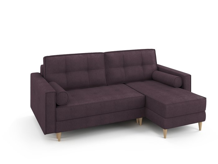 Угловой раскладной диван Отто правый бледно-лилового цвета - лучшие Угловые диваны в INMYROOM