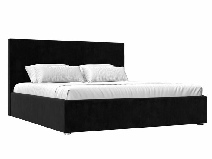 Кровать Кариба 160х200 черного цвета с подъемным механизмом 