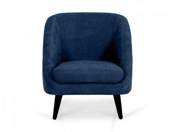Кресло Corsica темно-синего цвета с черными ножками