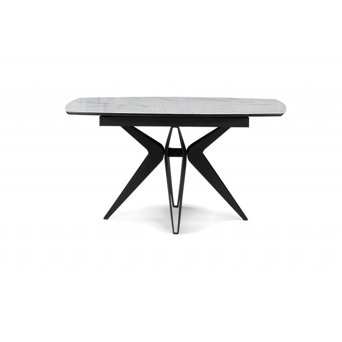 Раздвижной обеденный стол Риполь 140 черно-белого цвета - купить Обеденные столы по цене 41770