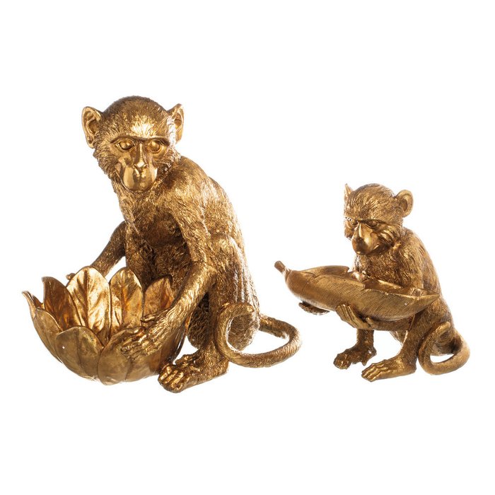 Статуэтка Monkey золотого цвета - купить Фигуры и статуэтки по цене 5080.0