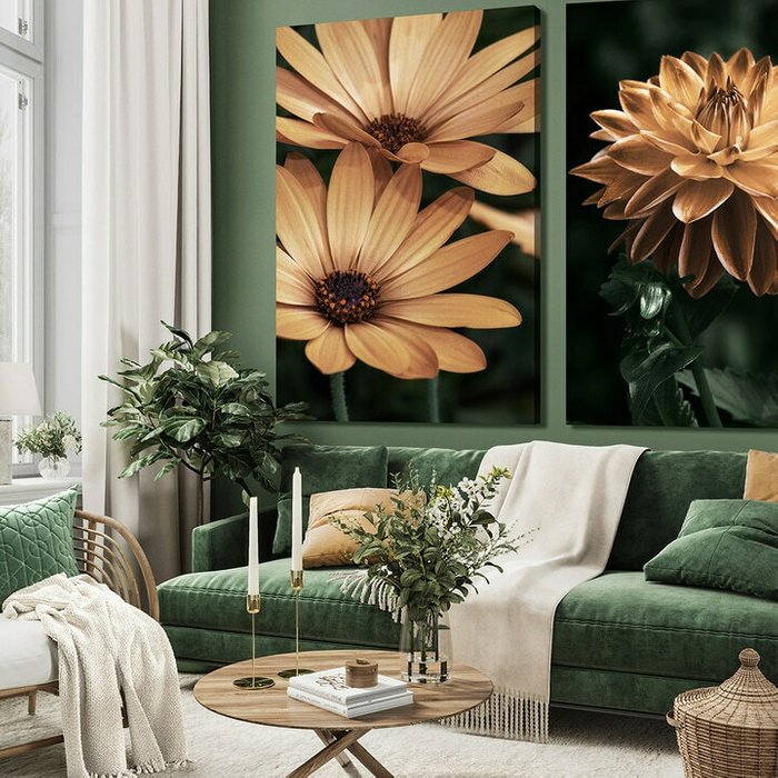 Картина на холсте Желтые цветы 50х70 см - купить Картины по цене 5990.0