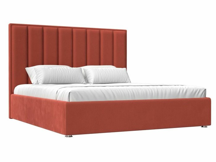 Кровать Афродита 160х200 с подъемным механизмом кораллового цвета