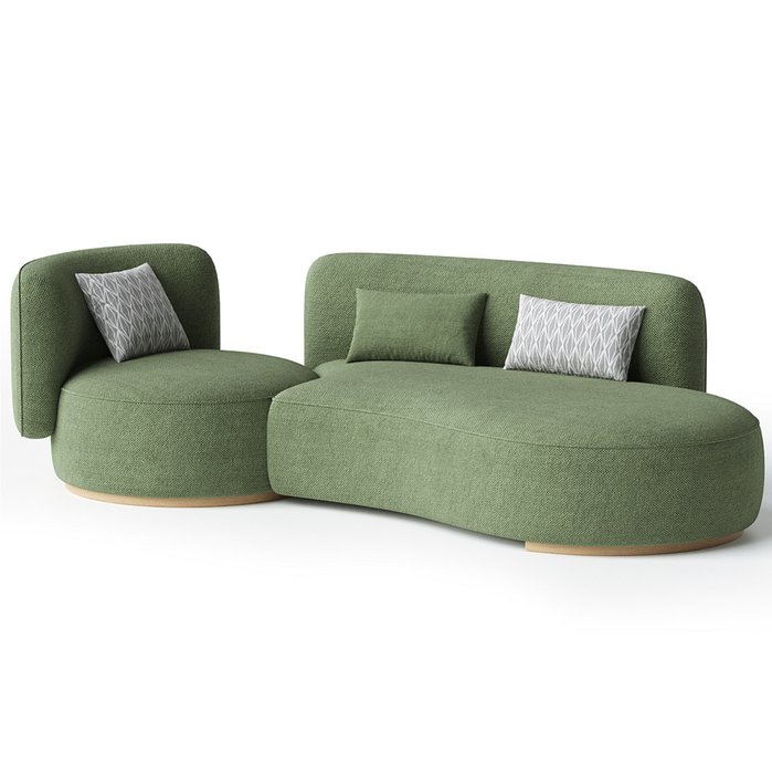 Модульный диван Coco зеленого цвета - лучшие Угловые диваны в INMYROOM