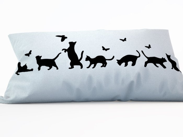 Диванная подушка: Котики на охоте