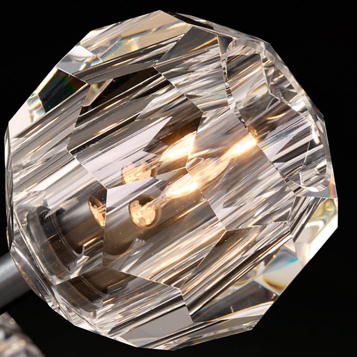 Люстра RH Boule De Cristal Linear Chandelier 6 Bronze - лучшие Подвесные люстры в INMYROOM