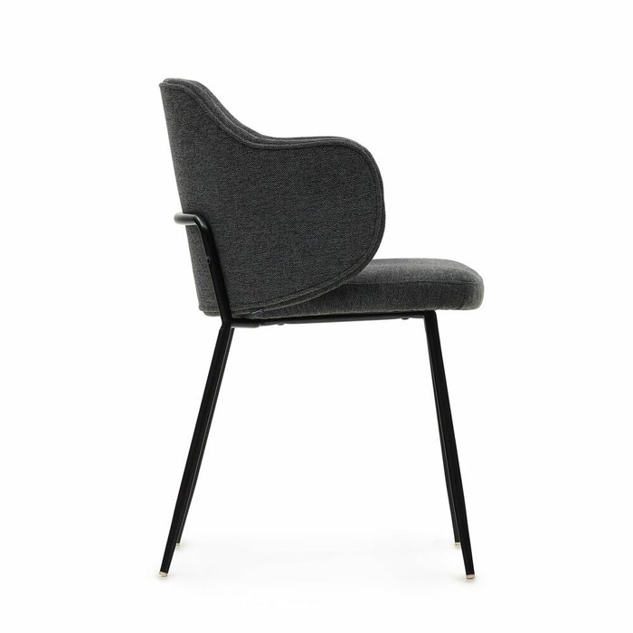 Стул Suanna темно-серого цвета с черными ножками - купить Обеденные стулья по цене 30990.0