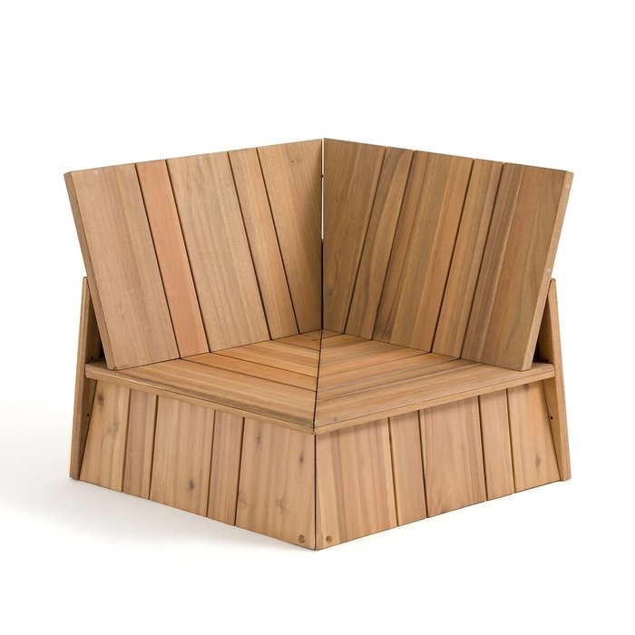 Кресло угловое для сада из акации Brut бежевого цвета - лучшие Садовые кресла в INMYROOM