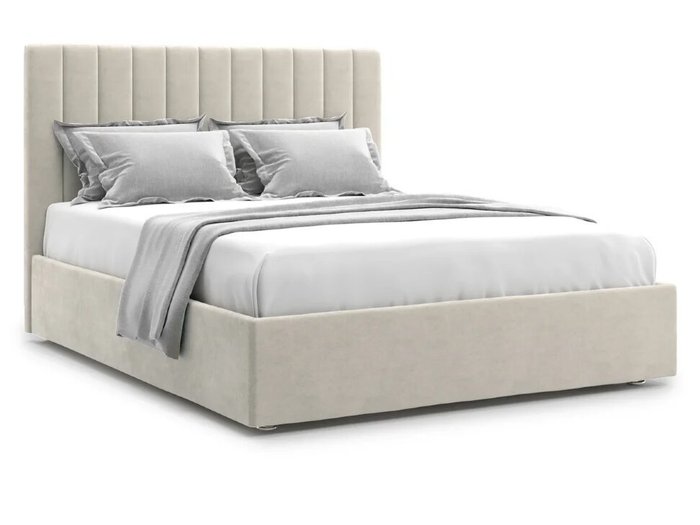 Кровать Premium Mellisa 160х200 бежевого цвета с подъемным механизмом