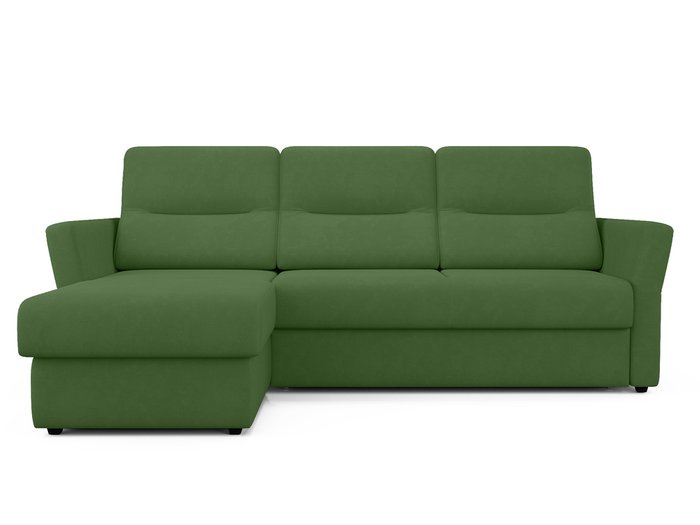 Угловой диван-кровать левый Sonny зеленого цвета 
