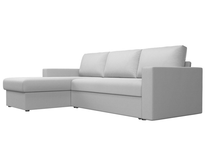 Угловой диван-кровать Траумберг L белого цвета левый угол (экокожа) - лучшие Угловые диваны в INMYROOM