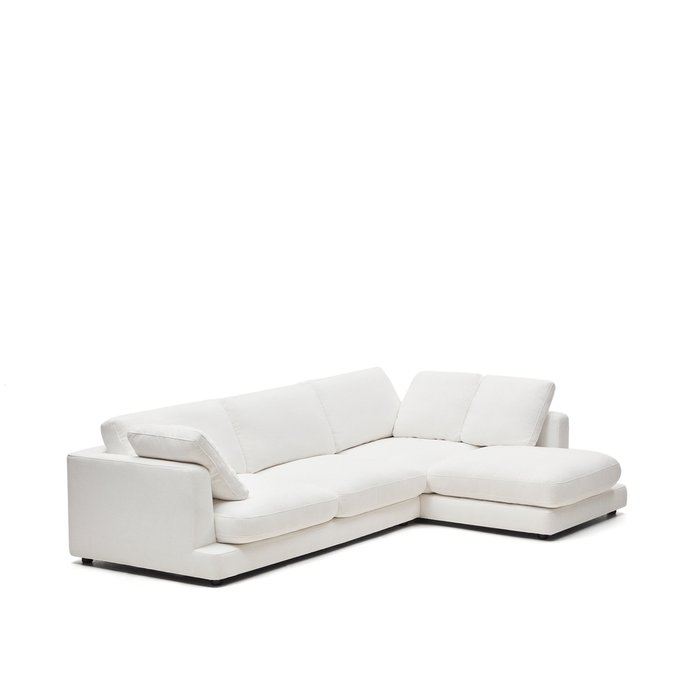 Диван Gala белого цвета с правым шезлонгом - купить Угловые диваны по цене 601990.0