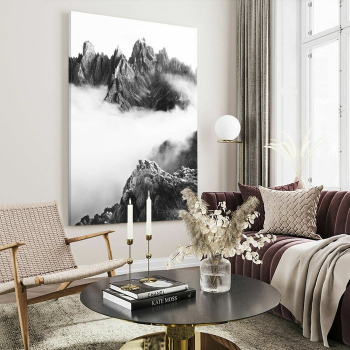 Картина на холсте Скалы в облаках 50х70 см - купить Картины по цене 5990.0