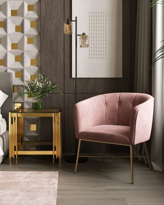 Кресло Шале розового цвета - лучшие Интерьерные кресла в INMYROOM
