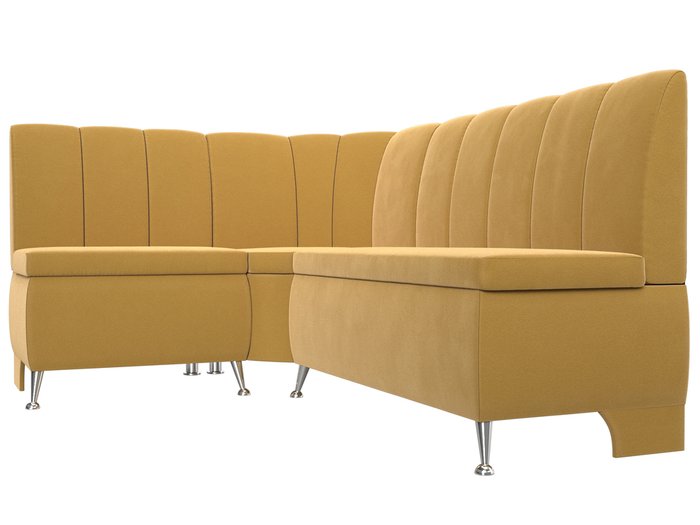 Кухонный угловой диван Кантри желтого цвета левый угол - лучшие Угловые диваны в INMYROOM