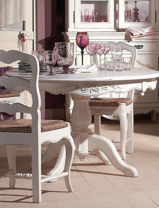Обеденный стол Марсель белого цвета - купить Обеденные столы по цене 139200.0
