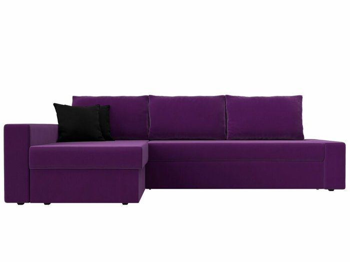 Угловой диван-кровать Версаль фиолетового цвета левый угол - купить Угловые диваны по цене 44999.0