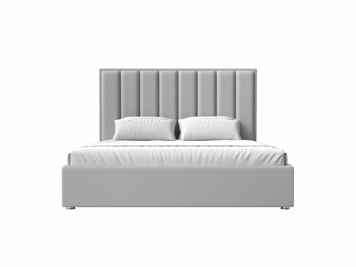 Кровать Афродита 200х200 белого цвета с подъемным механизмом (экокожа) - купить Кровати для спальни по цене 95999.0