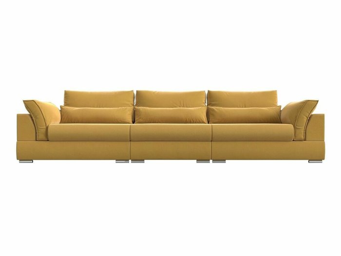 Прямой диван-кровать Пекин Long желтого цвета - купить Прямые диваны по цене 99999.0