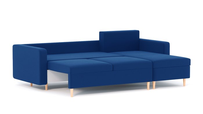 Угловой диван-кровать Палмер синего цвета - лучшие Угловые диваны в INMYROOM