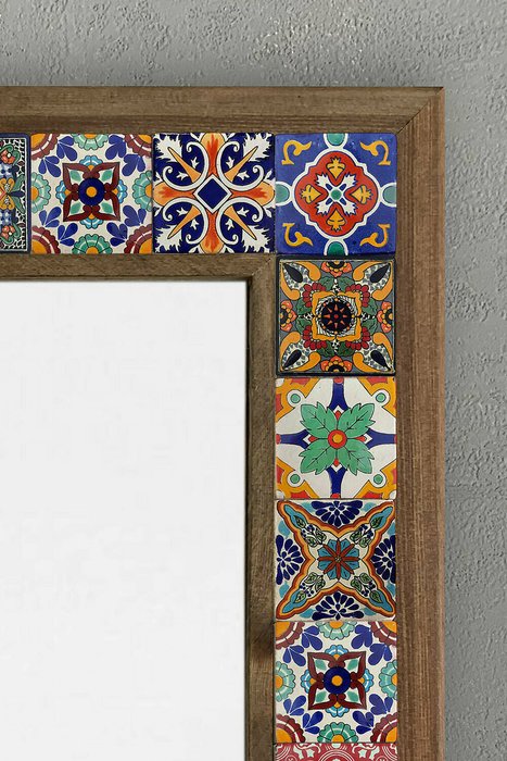 Настенное зеркало 43x63 с мозаикой из камня - лучшие Настенные зеркала в INMYROOM