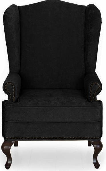 Кресло английское Биг Бен с ушками дизайн 21 черного цвета - купить Интерьерные кресла по цене 30150.0