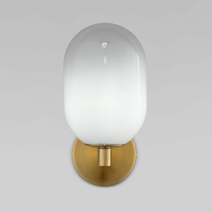 Настенный светильник со стеклянным плафоном 60161 латунь Loona - лучшие Бра и настенные светильники в INMYROOM