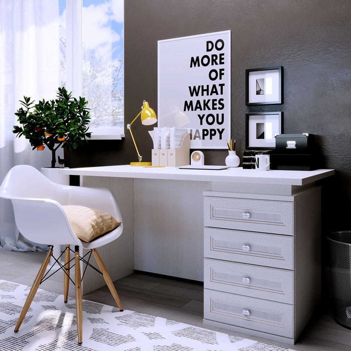 Письменный стол Белладжио белого цвета - купить Письменные столы по цене 62510.0