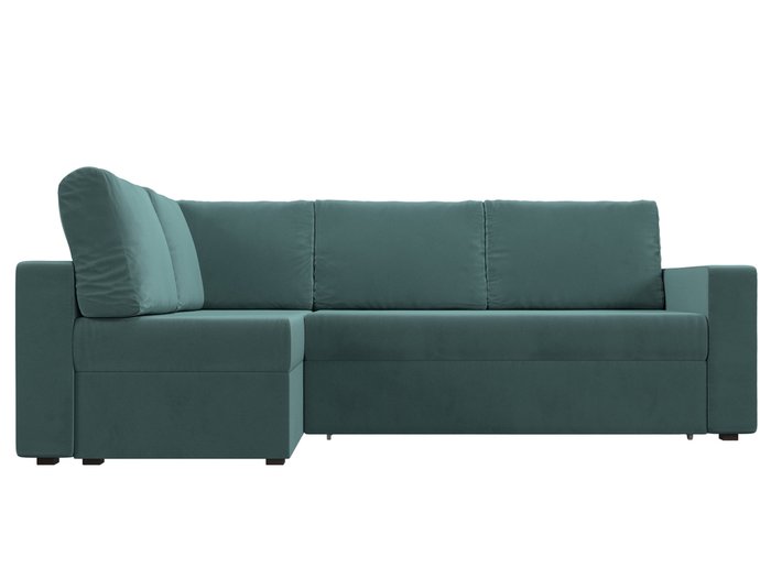 Угловой диван-кровать Оливер бирюзового цвета левый угол - купить Угловые диваны по цене 51999.0